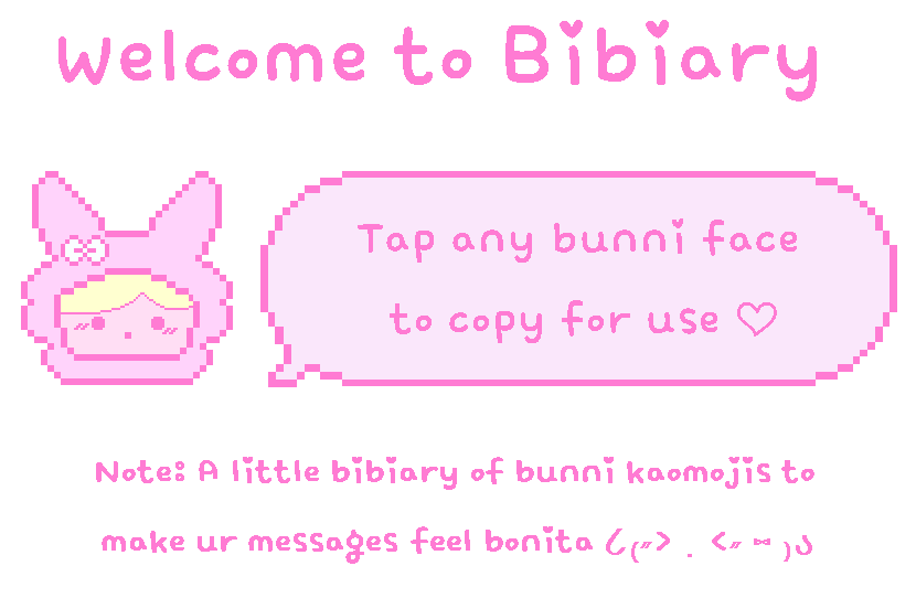 Bobi Babi Bunni Kaomoji Archive